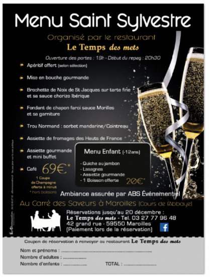 menu Saint sylvestre 2019